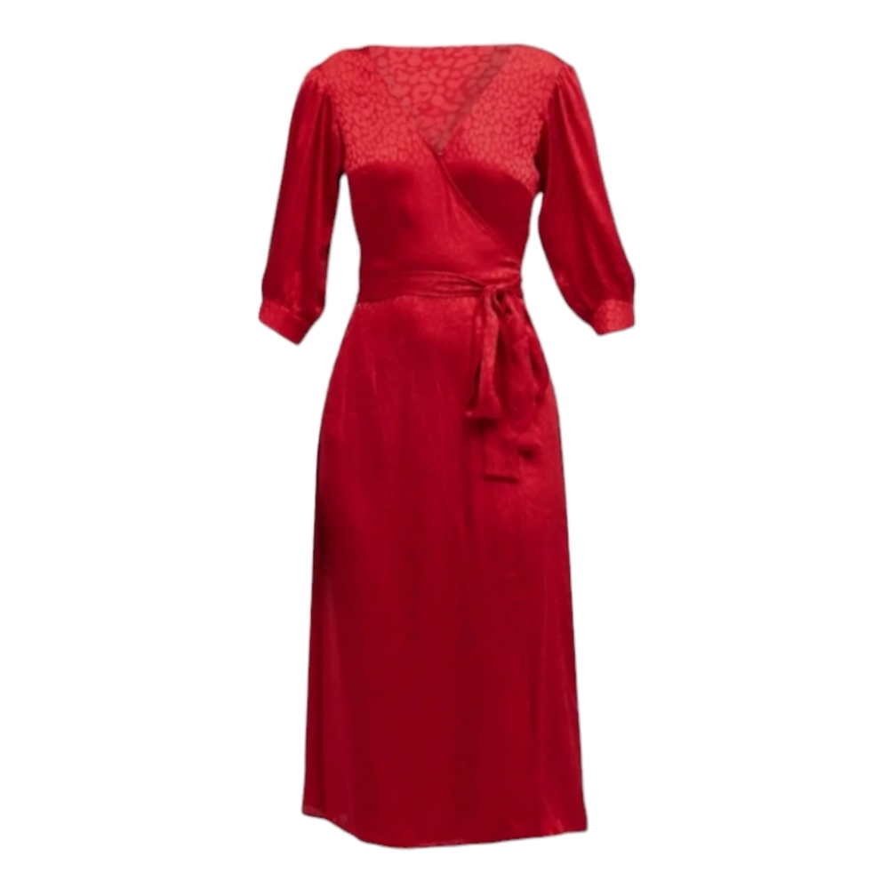 Michael Kors Jacquard Cheetah Wrap Dress - Picture 3 of 5